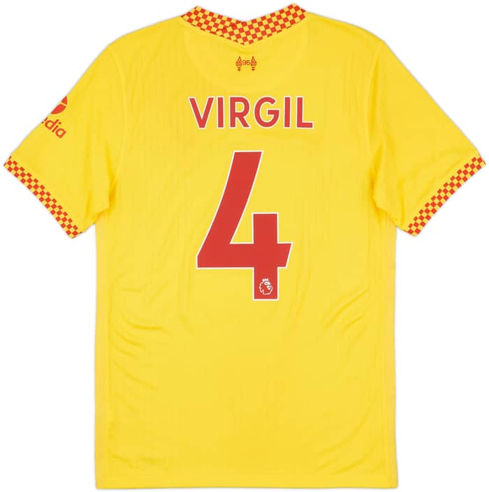 2021-22 Liverpool Third Shirt Virgil #4 - 8/10 - (S)