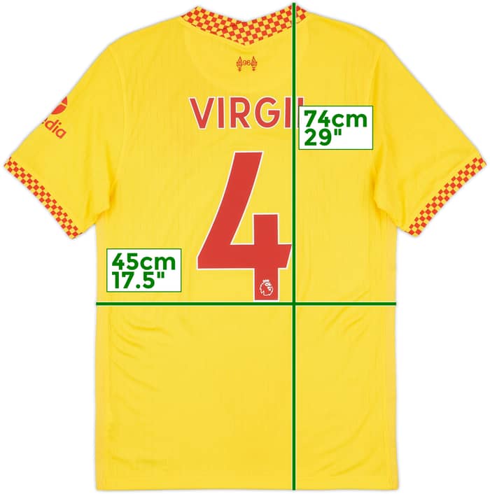 2021-22 Liverpool Third Shirt Virgil #4 - 8/10 - (S)