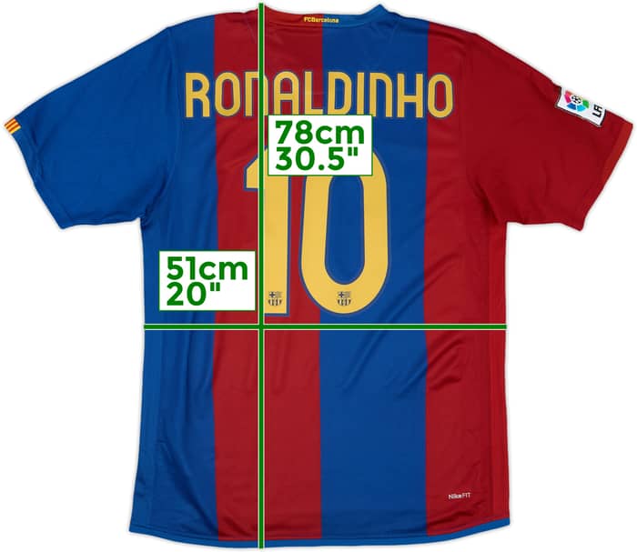 MEN'S FC BARCELONA 2006/2007 RONALDINHO #10 FOOTBALL SOCCER