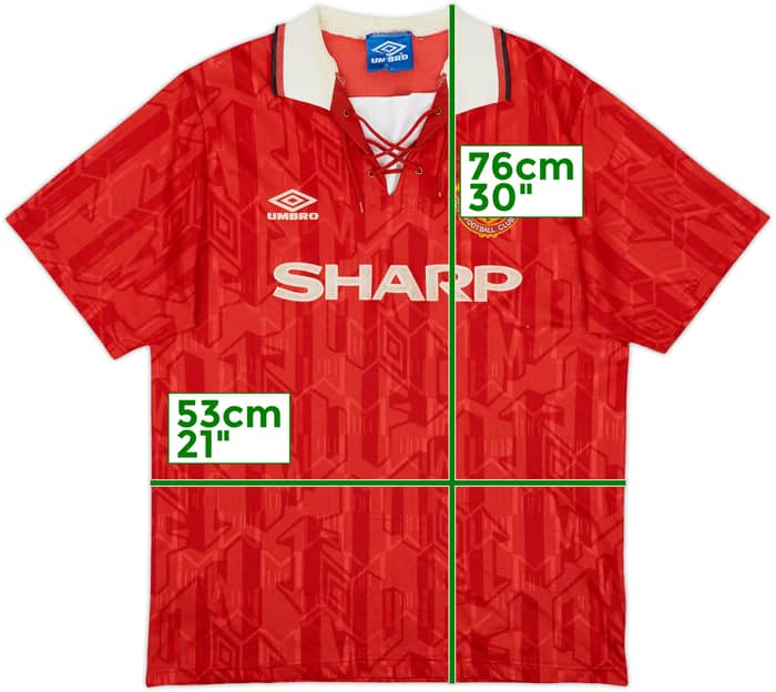 1992-94 Manchester United Home Shirt - 5/10 - (L)