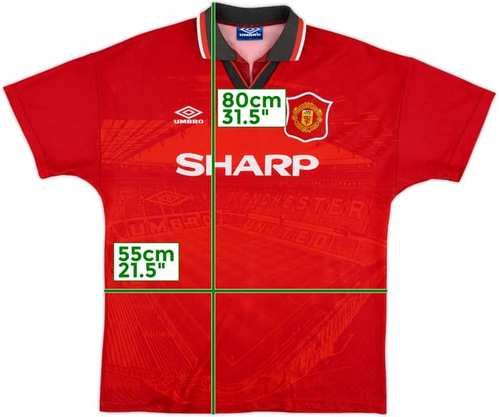 1994-96 Manchester United Home Shirt Cantona #7 - 6/10 - (L) 1994-96 Manchester United Home Shirt Cantona #7 - 6/10 - (L)