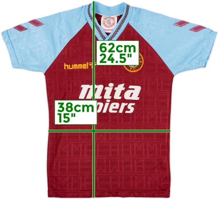 Aston Villa FC Hummel Football Shirt Home 2004/2005 Soccer