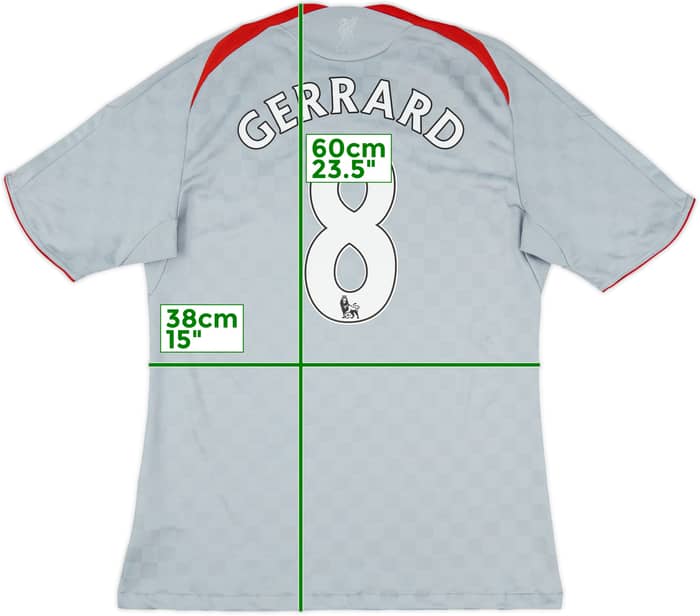 2008-09 Liverpool Away Shirt Gerrard #8 - 6/10 - (M)
