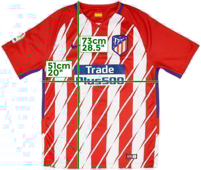 2017-18 Atletico Madrid Home Shirt Koke #6 - 7/10 - (M)