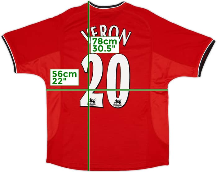 2000-02 Manchester United Home Shirt Veron #20 - 8/10 - (L)