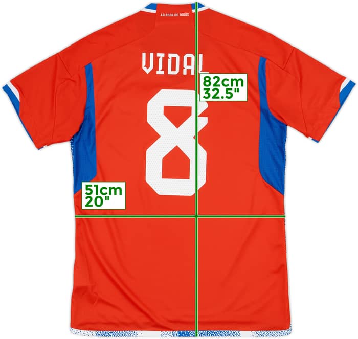 2022-23 Chile Home Shirt Vidal #8 - 10/10 - (L)
