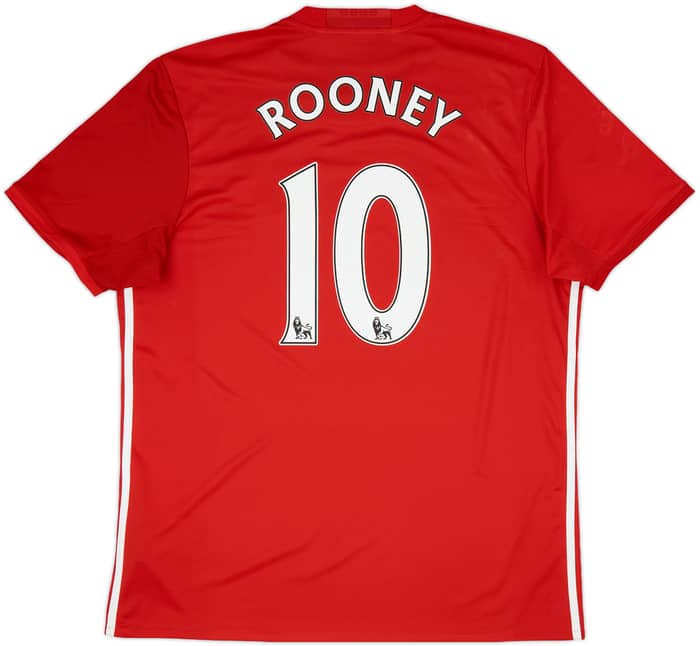 2016-17 Manchester United Home Shirt Rooney #10 - 7/10 - (XL)