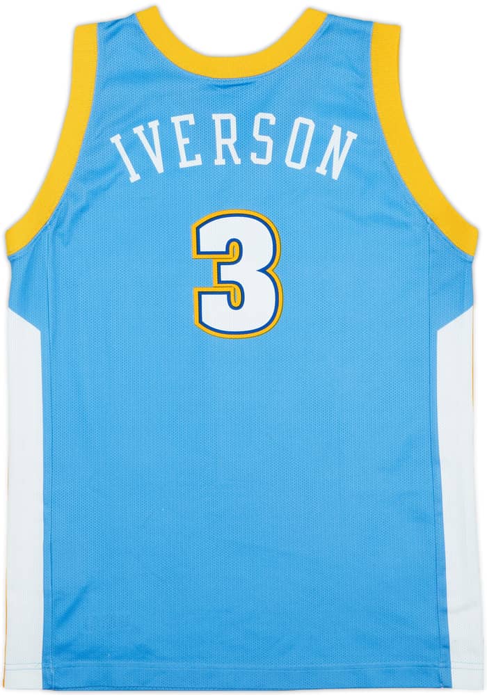 2006-08 Denver Nuggets Iverson #3 Champion Away Jersey - 9/10 - (XL.Boys)