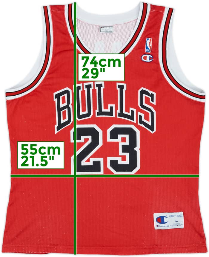 1991-98 Chicago Bulls Jordan #23 Champion Away Jersey - 5/10 - (L)