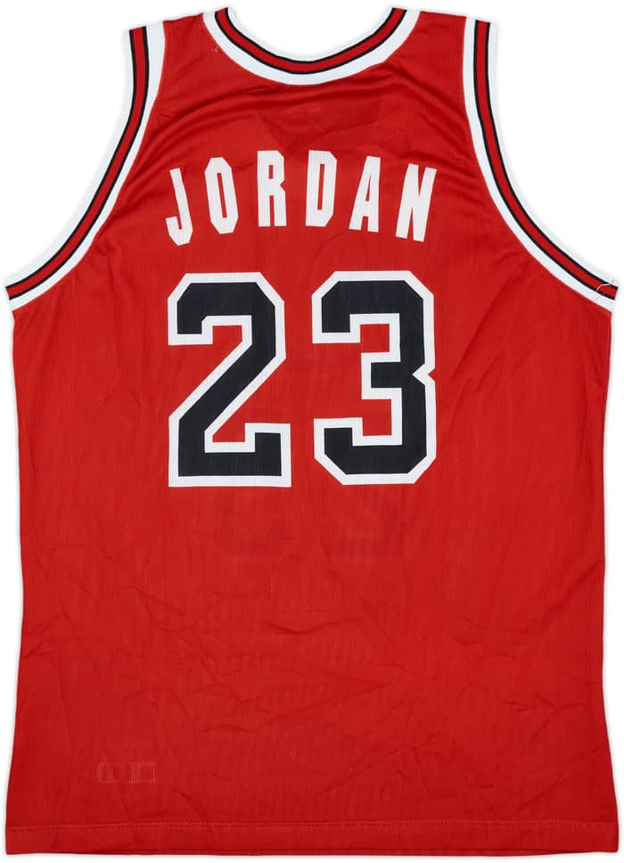 1991-98 Chicago Bulls Jordan #23 Champion Away Jersey - 8/10 - (XL)
