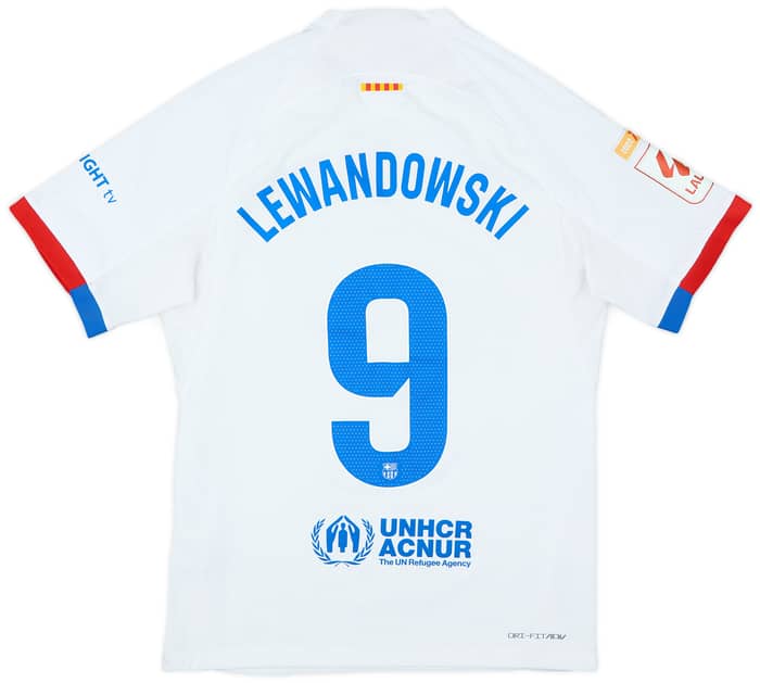 2023-24 Barcelona Authentic Away Shirt Lewandowski #9 - 8/10 - (S)