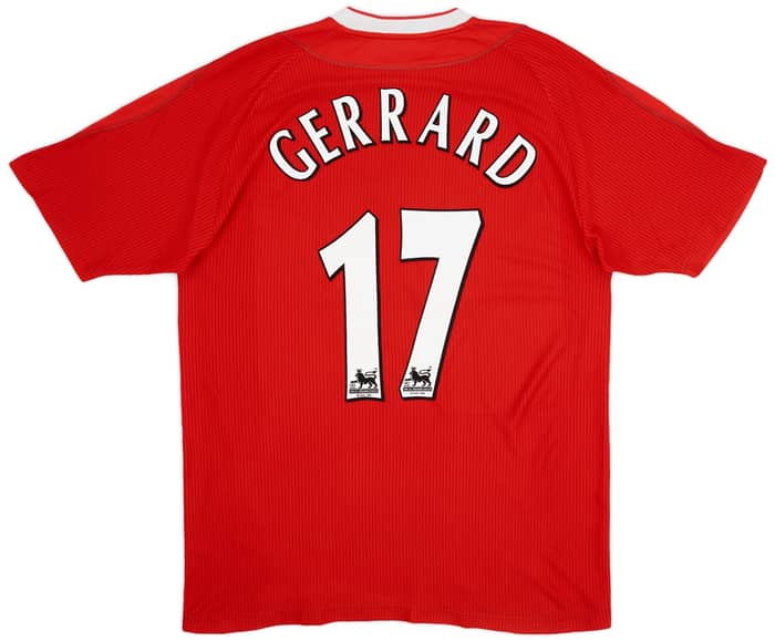 2002-04 Liverpool Home Shirt Gerrard #17 - 6/10 - (L)
