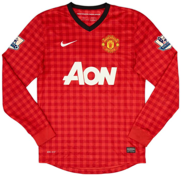 2012-13 Manchester United Home L/S Shirt v.Persie #20 - 4/10 - (S)