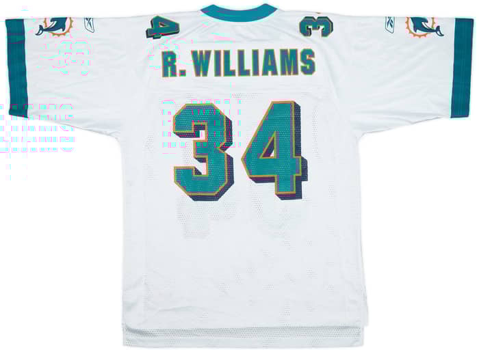 2002-03 Miami Dolphins R.Williams #34 Reebok On Field Away Jersey - 8/10 - (M)