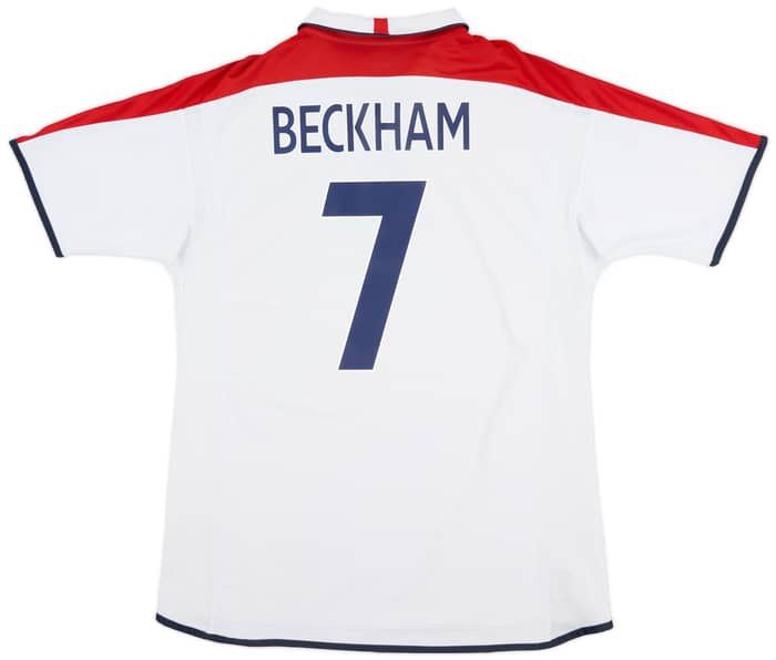2003-05 England Home Shirt Beckham #7 - 6/10 - (XL)