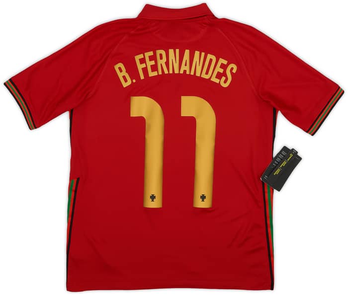 2020-21 Portugal Home Shirt B.Fernandes #11 (XL.Boys)