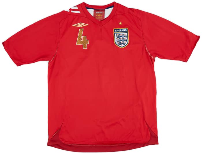 2006-08 England Away Shirt Gerrard #4 - 7/10 - (L)