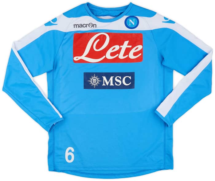 2011-12 Napoli Macron Player Issue Training L/S Shirt #6 - 7/10 - (M)