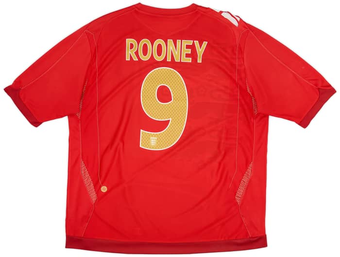 2006-08 England Away Shirt Rooney #9 - 5/10 - (XXL)