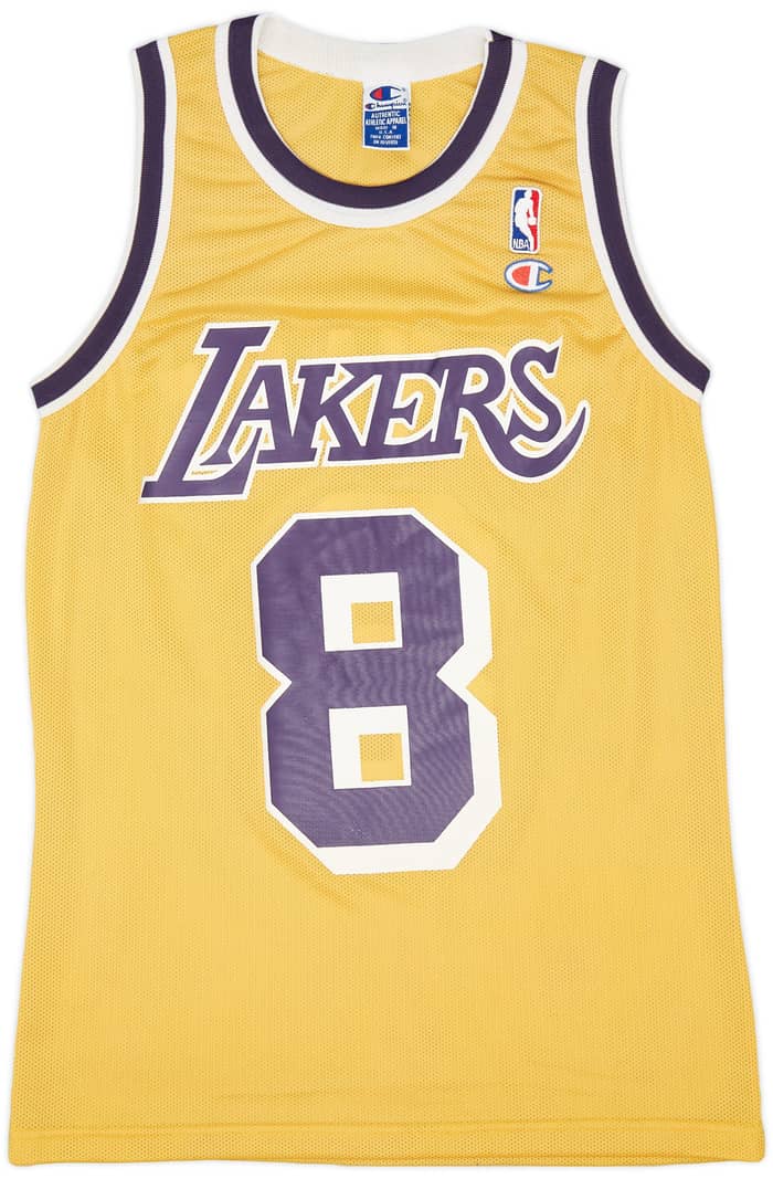 1996-99 LA Lakers Bryant #8 Champion Jersey (Home) M