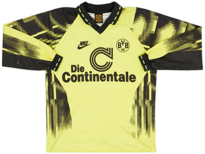 1992-93 Borussia Dortmund Home L/S Shirt - 8/10 - (M)