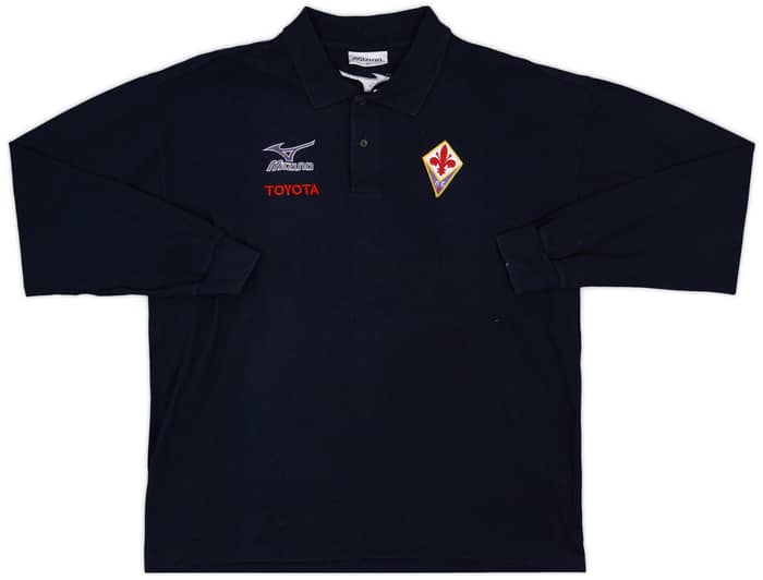 2001-02 Fiorentina Mizuno Polo L/S Shirt - 8/10 - (XL)