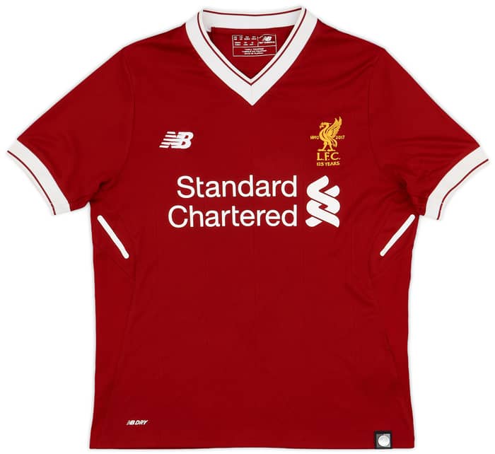 2017-18 Liverpool 125 Years Home Shirt Firmino #9 - 8/10 - (M.Boys)