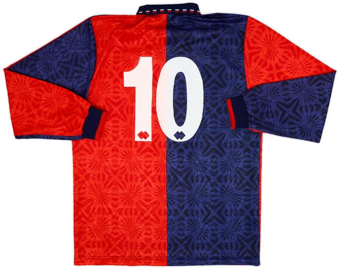 1992-94 Asics Template L/S Shirt (Genoa) #10 - 9/10 - (XL)