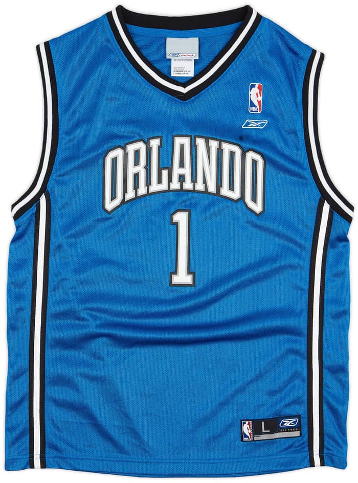 2003-04 Orlando Magic McGrady #1 Reebok Away Jersey - 7/10 - (L.Boys)