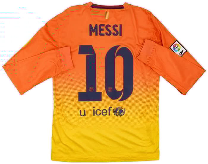 2012-13 Barcelona Away L/S Shirt Messi #10 - 5/10 - (S)