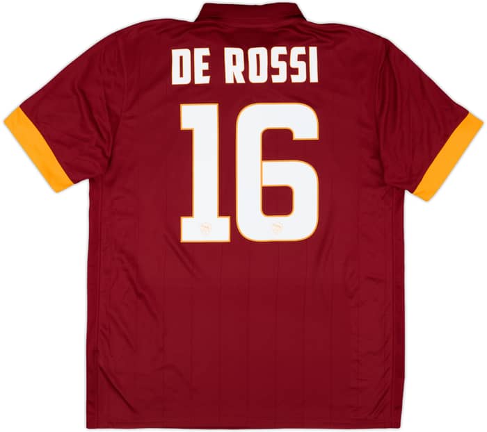 2014-15 Roma Home Shirt De Rossi #16 - 8/10 - (L)