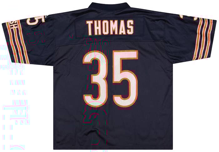 2001 Chicago Bears Thomas #35 adidas Jersey (Home) L