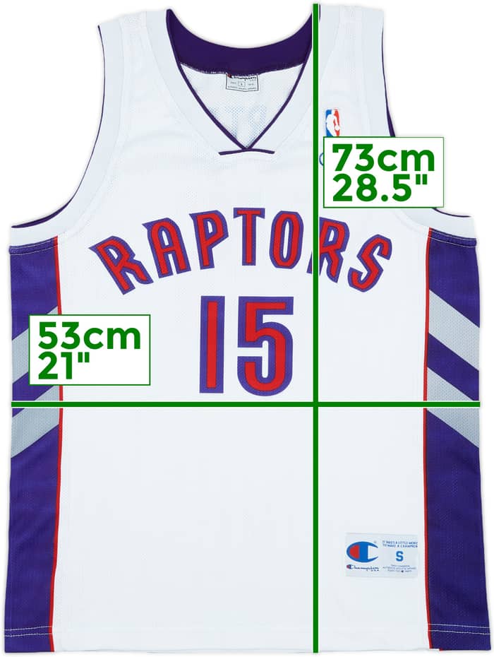 1999-04 Toronto Raptors Carter #15 Champion Home Jersey - 8/10 - (S)