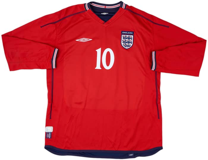 2002-04 England Away L/S Shirt Owen #10 - 9/10 - (L)