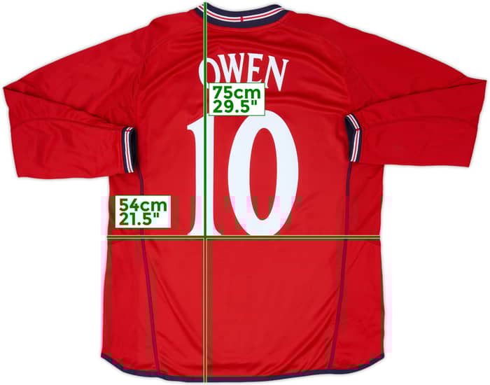 2002-04 England Away L/S Shirt Owen #10 - 9/10 - (L)
