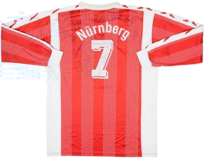 1993-94 Nurnberg Match Issue Squad Signed Home L/S Shirt #7