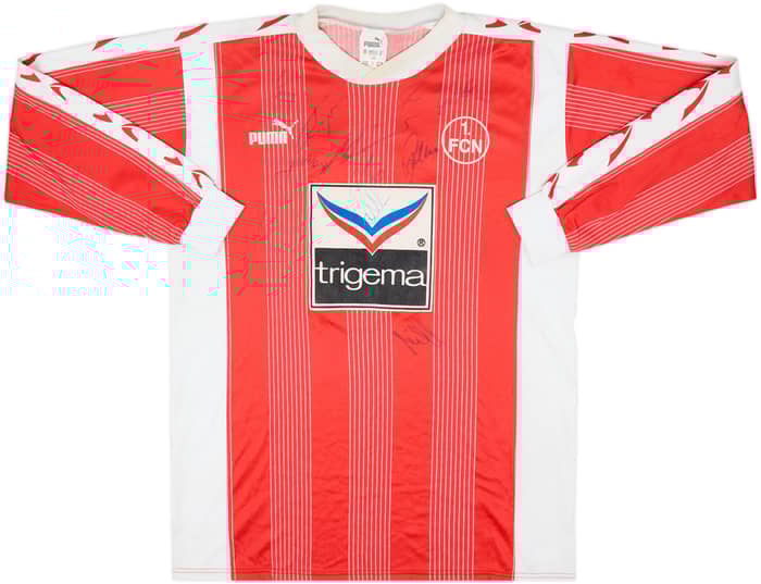 1993-94 Nurnberg Match Issue Squad Signed Home L/S Shirt #7