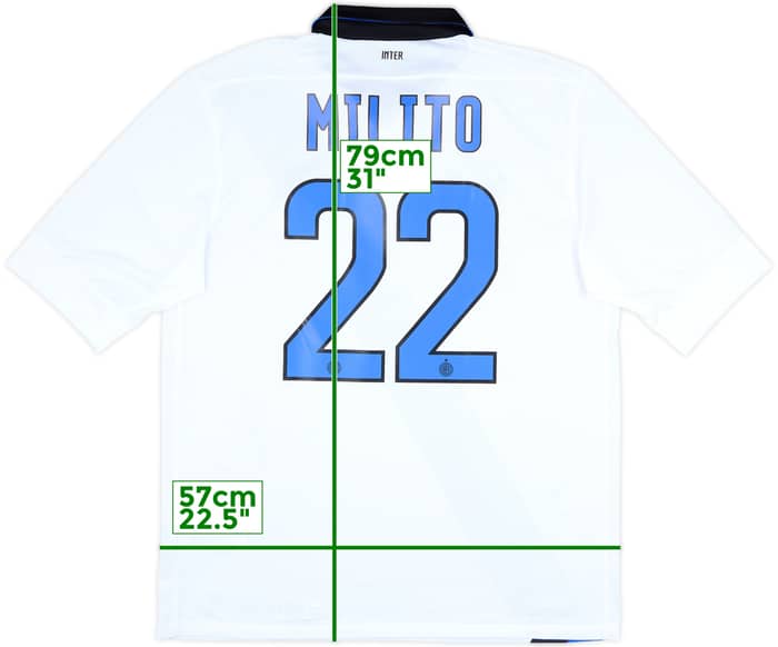 2011-12 Inter Milan Away Shirt Milito #22 - 10/10 - (L)
