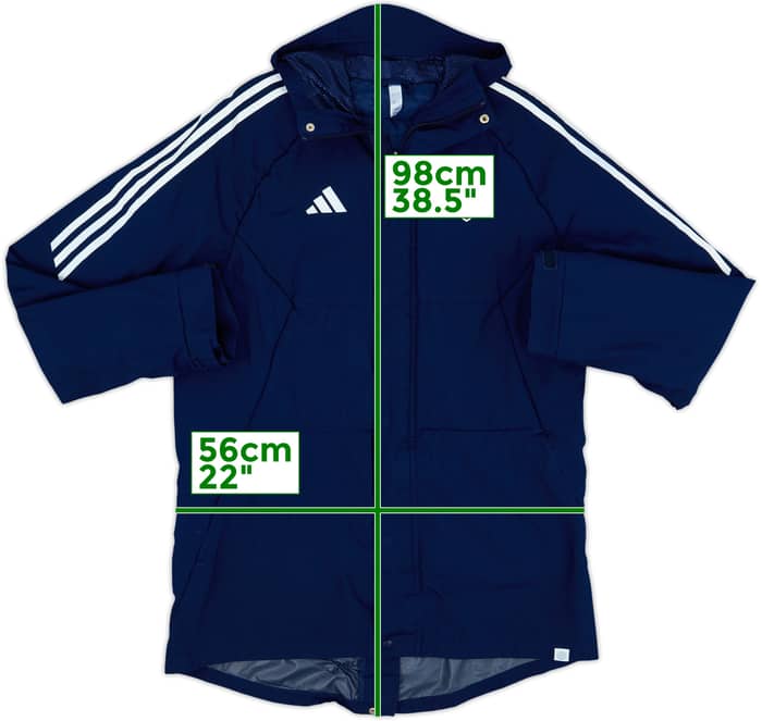 2023-24 Leeds adidas Padded Bench Coat - 8/10 - (M)