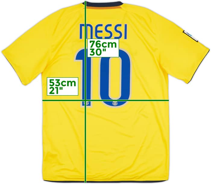 2008-10 Barcelona Away Shirt Messi #10 - 8/10 - (M)