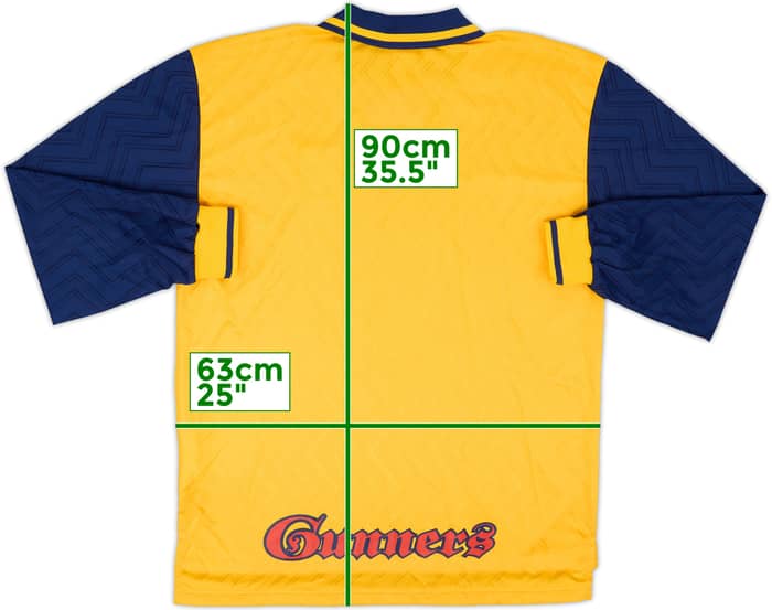 1996-97 Arsenal Player Issue Away L/S Shirt - 10/10 - (XXL)