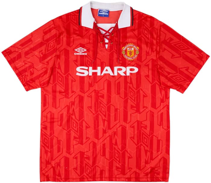 1992-94 Manchester United Home Shirt Cantona #7 - 9/10 - (XL)