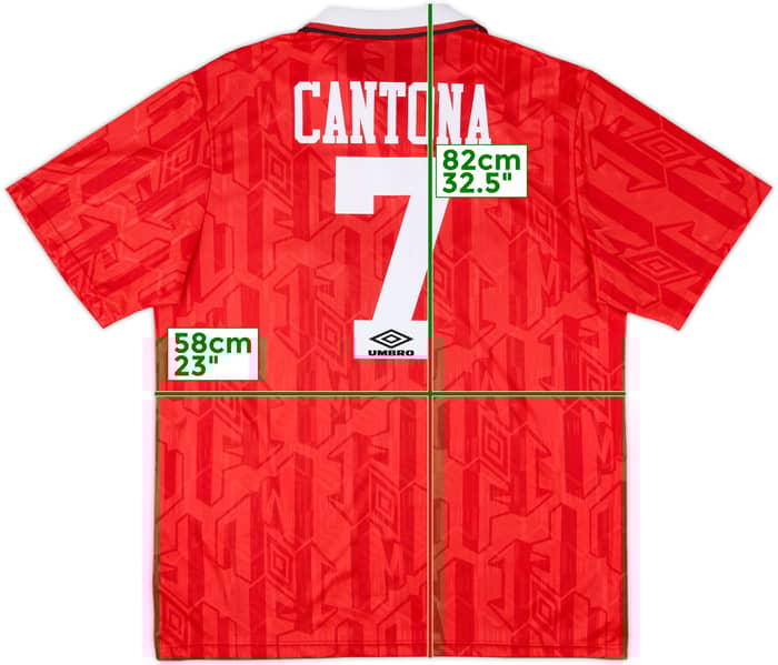 1992-94 Manchester United Home Shirt Cantona #7 - 9/10 - (XL)