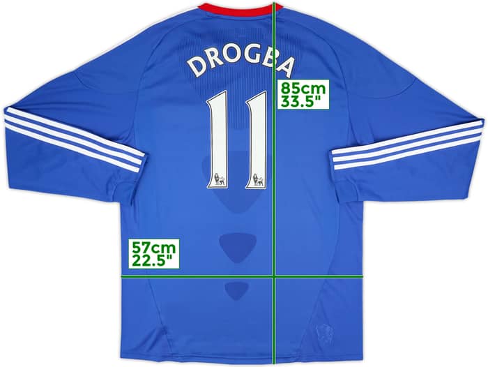 2010-11 Chelsea Home L/S Shirt Drogba #11 - 10/10 - (XL)