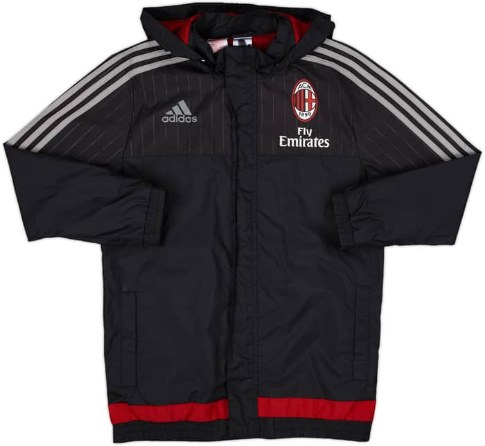 2015-16 AC Milan adidas Hooded Rain Jacket - 9/10 - (XL.Boys)