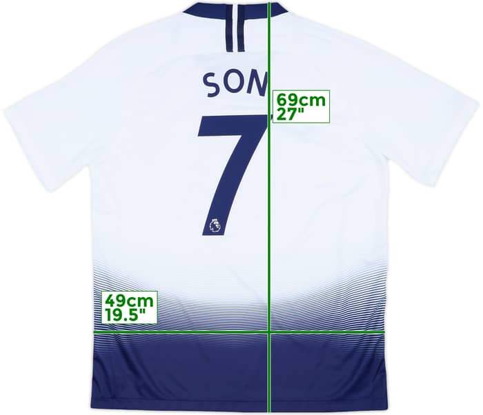 2018-19 Tottenham Home Shirt Son #7 - 8/10 - (L)