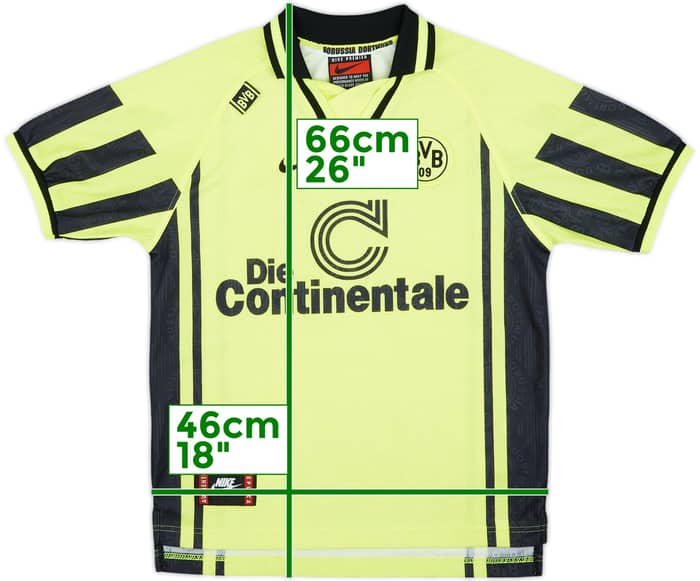 1996-97 Borussia Dortmund Home Shirt #111 - 8/10 - (L.Boys)