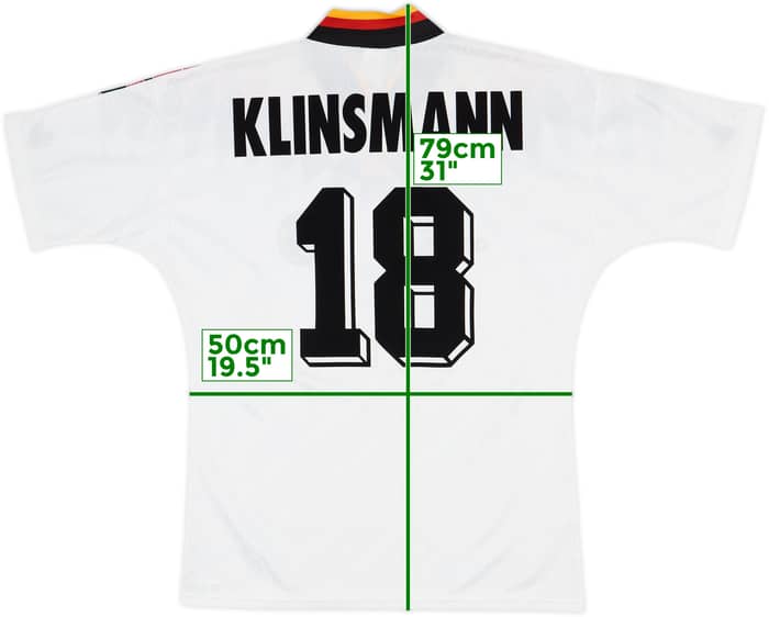 1994-96 Germany Home Shirt Klinsmann #18 - 8/10 - (M)