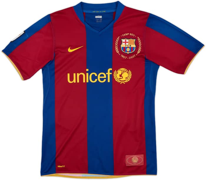 2007-08 Barcelona Home Shirt Ronaldinho #10 - 8/10 - (S)