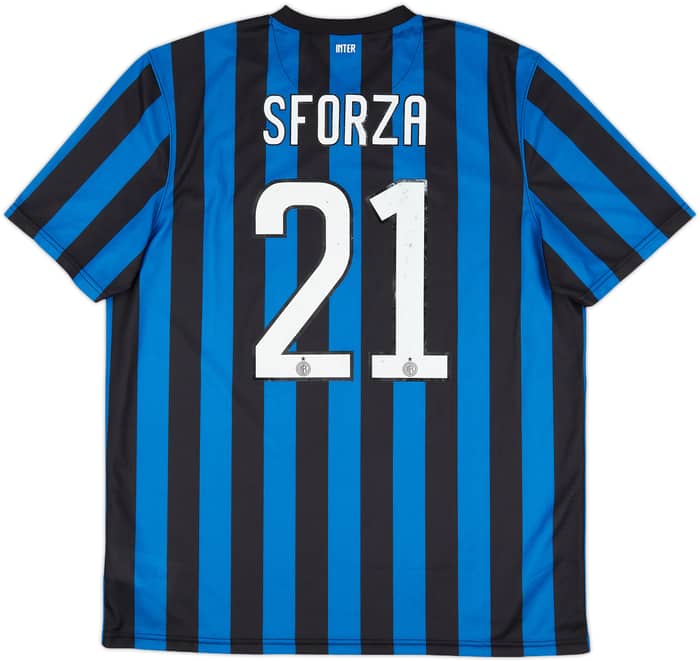 2011-12 Inter Milan Basic Home Shirt Sforza #21 - 7/10 - (XL)